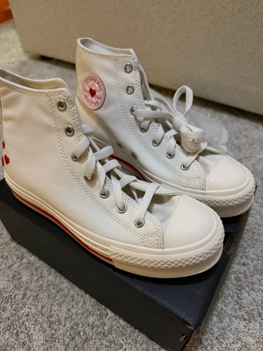 Converse Chuck Taylor all star lift High-Top Sneakers in Valentines Day